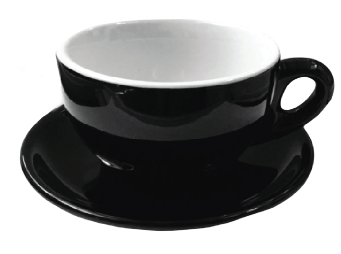 Tazas Latte Palermo Black Nuova Point 260 cc 6 un