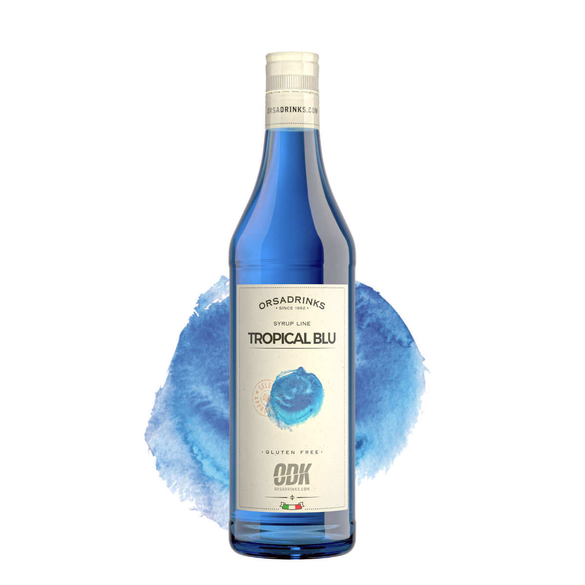 SYRUP AZUL TROPICAL (TROPICAL BLUE) 750ML VIDRIO. ODK
