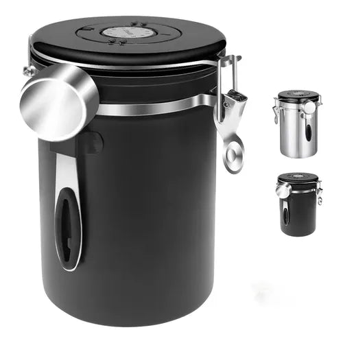 Recipiente de almacenamiento para café con cuchara