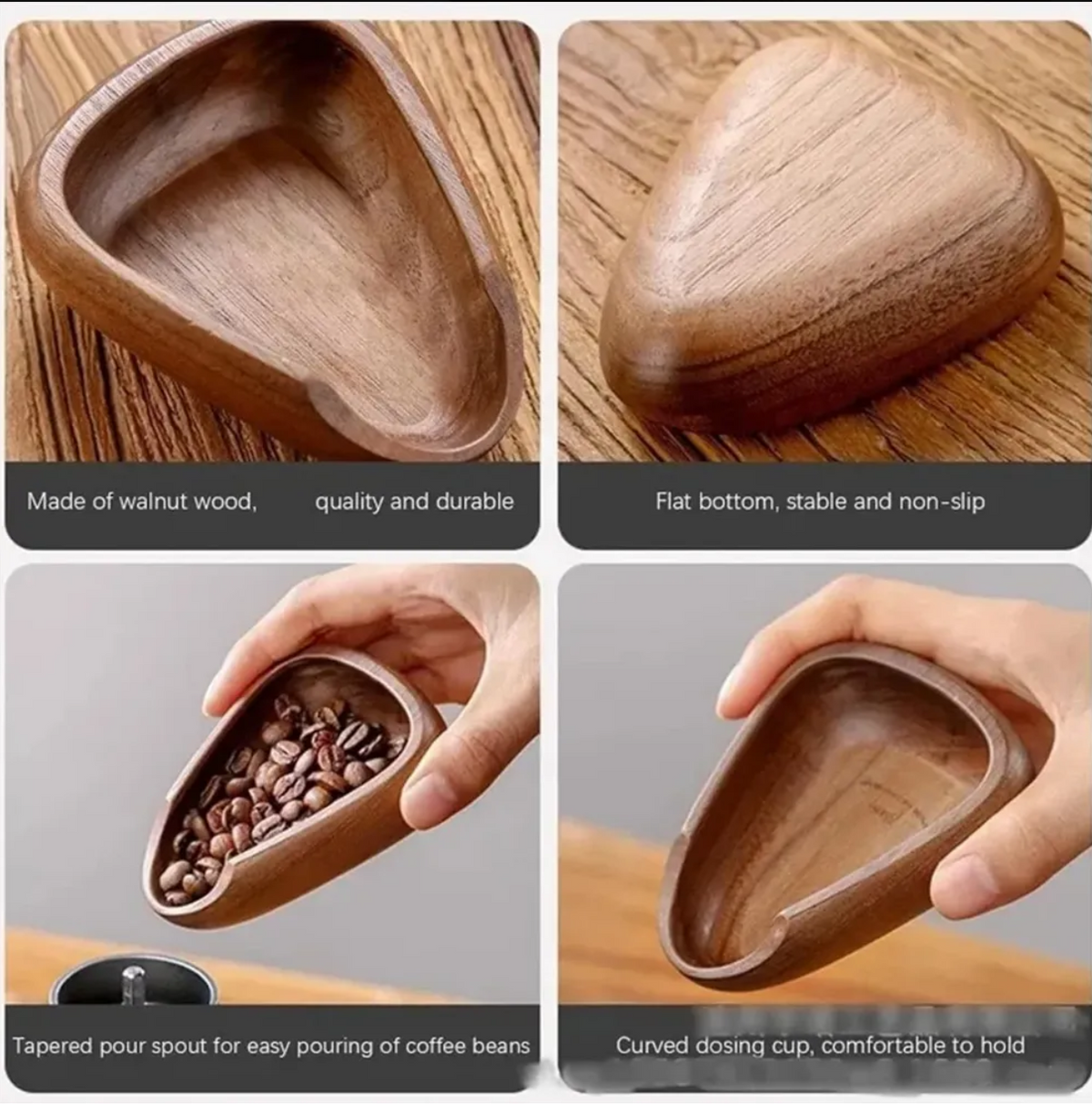 Taza dosificadora madera