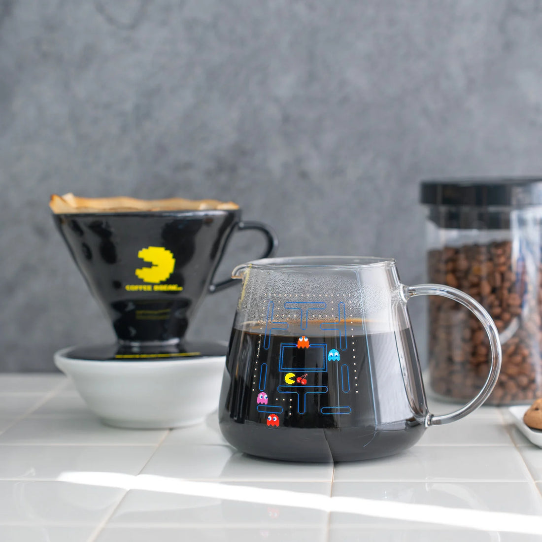 Set Dripper V60 Ceramic PAC-MAN Hario