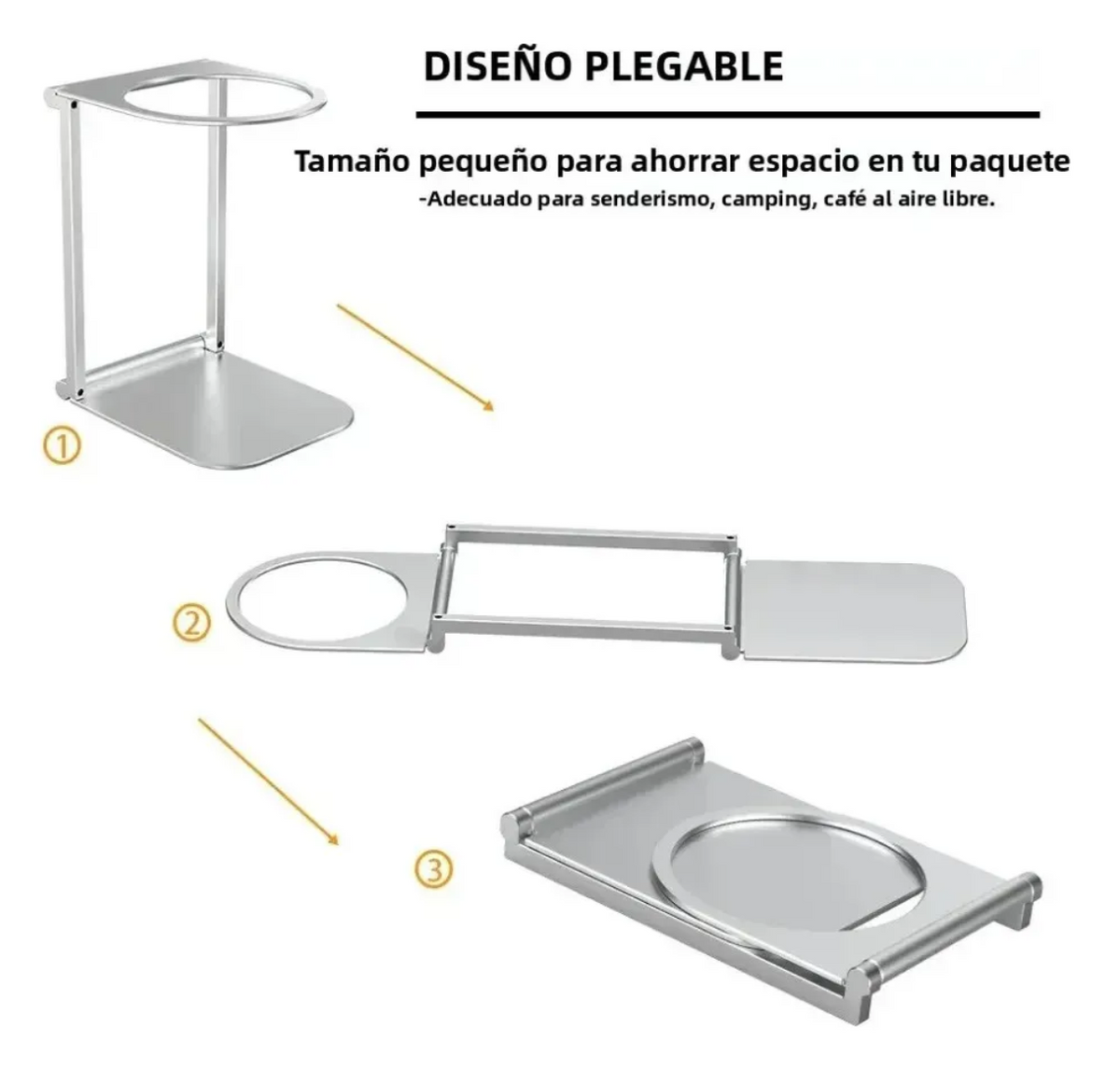 Soporte plegable de aluminio