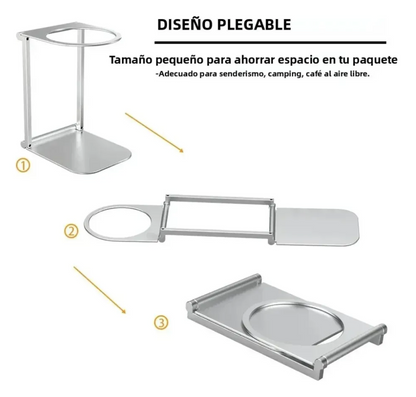Soporte plegable de aluminio