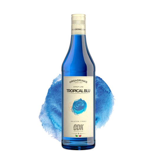 SYRUP AZUL TROPICAL (TROPICAL BLUE) 750ML VIDRIO. ODK